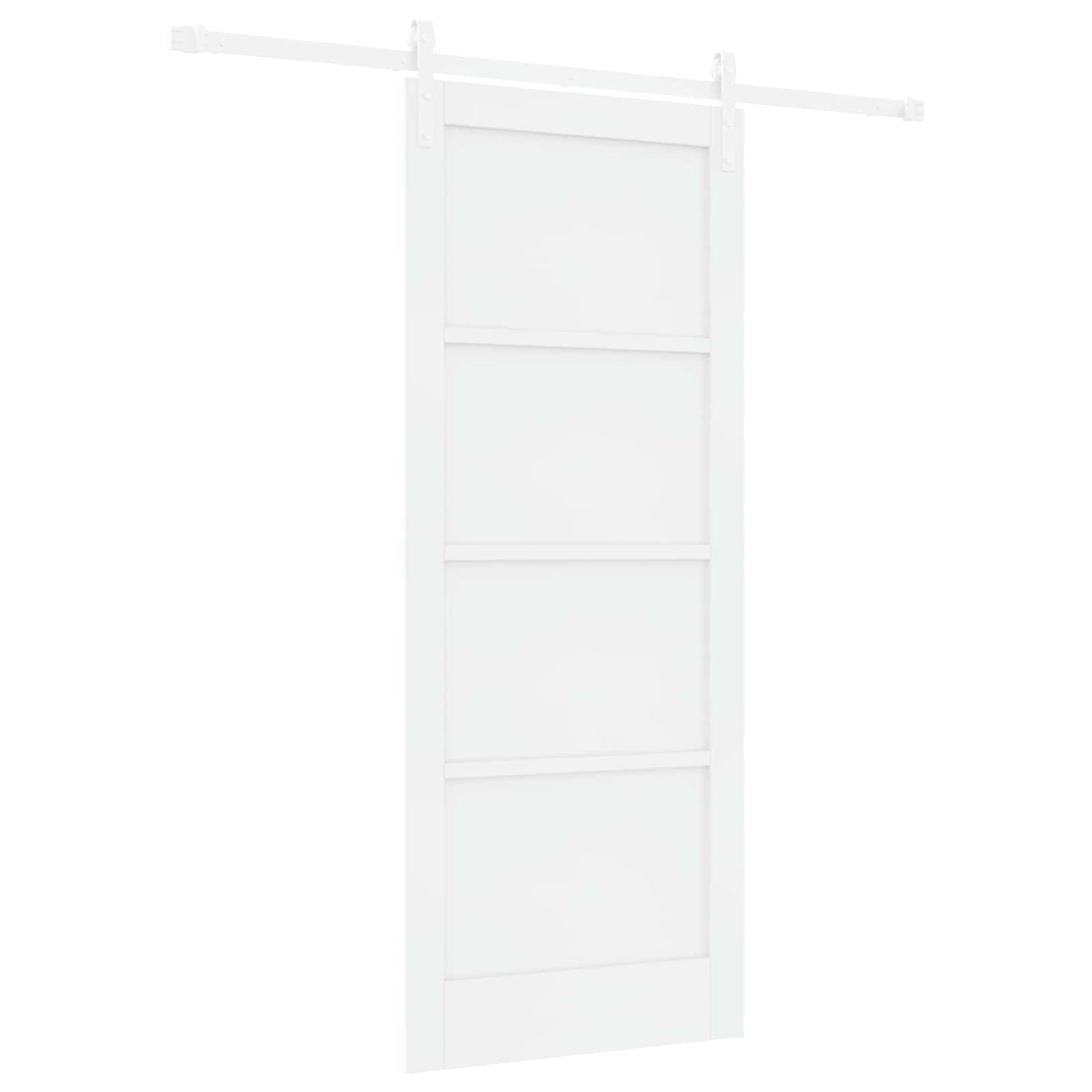 Sliding Door White 83 x 202 cm Solid Pine Wood