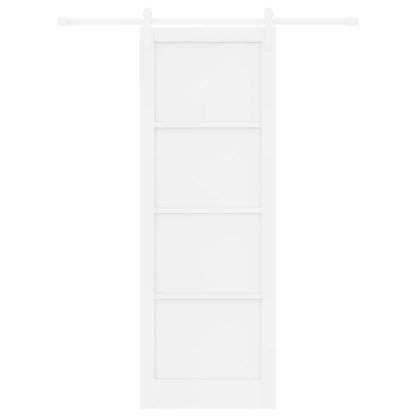 Sliding Door White 83 x 232 cm Solid Pine Wood