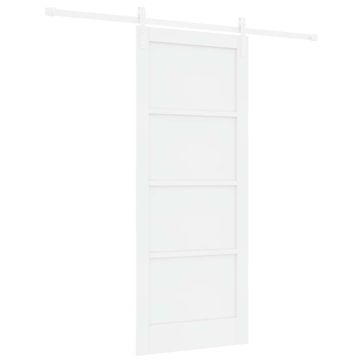 Sliding Door White 83 x 202 cm Solid Pine Wood