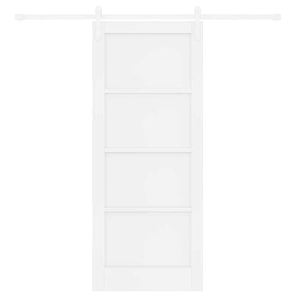 Sliding Door White 83 x 202 cm Solid Pine Wood
