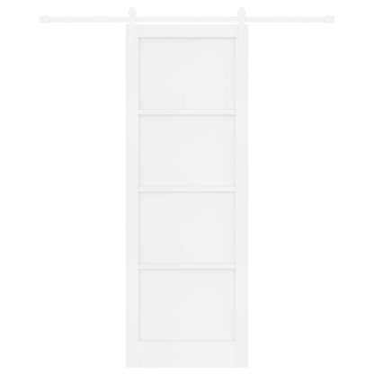 Sliding Door White 83 x 232 cm Solid Pine Wood