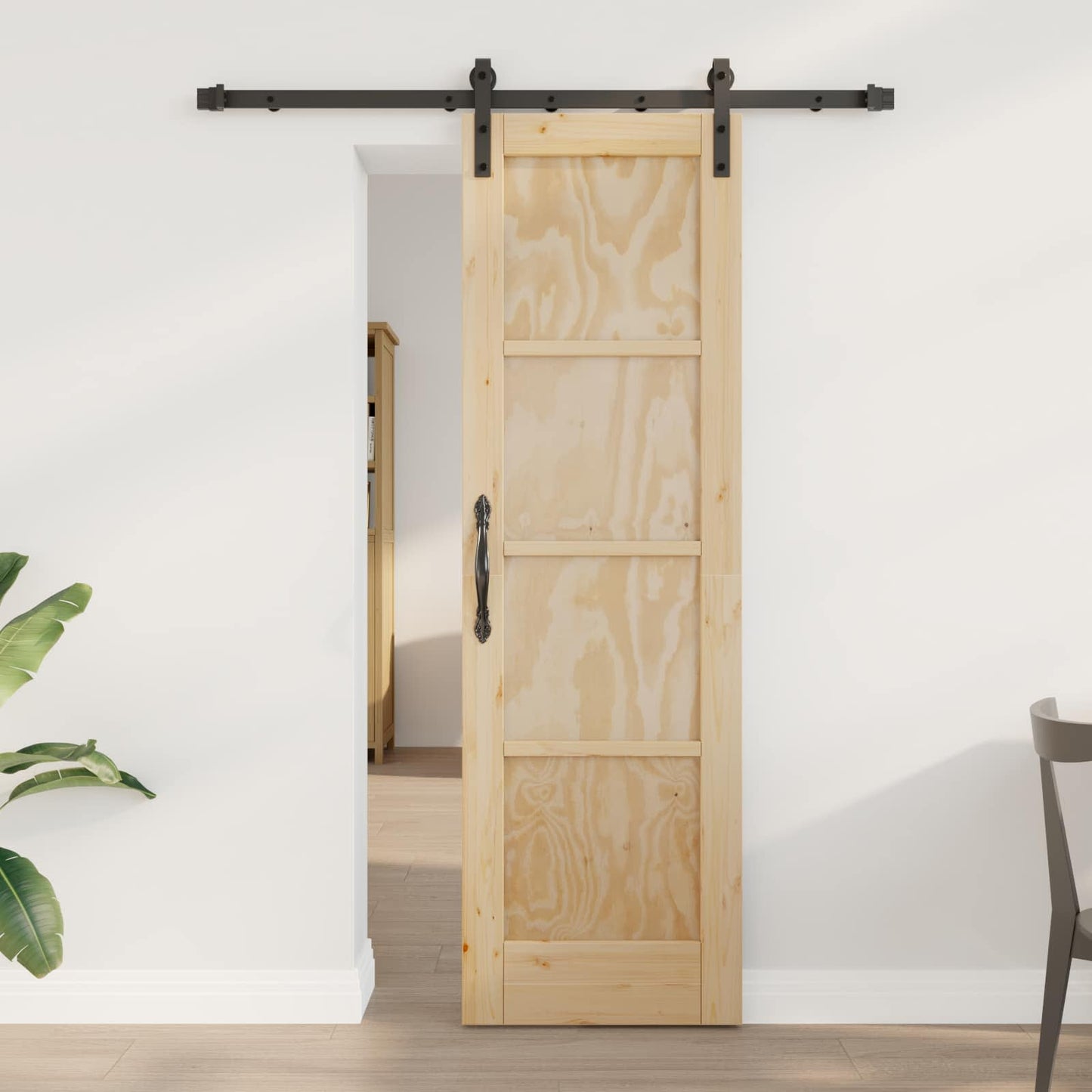 Sliding Door Natural 61 x 198.5 cm Solid Pine Wood