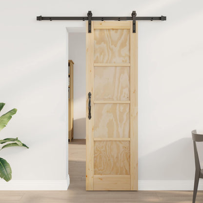 Sliding Door Natural 61 x 198.5 cm Solid Pine Wood