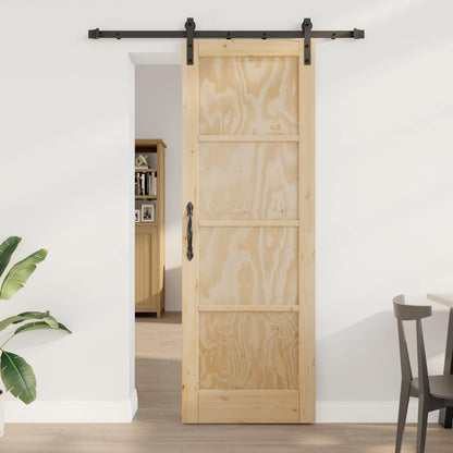 Sliding Door Natural 73.5 x 211 cm Solid Pine Wood