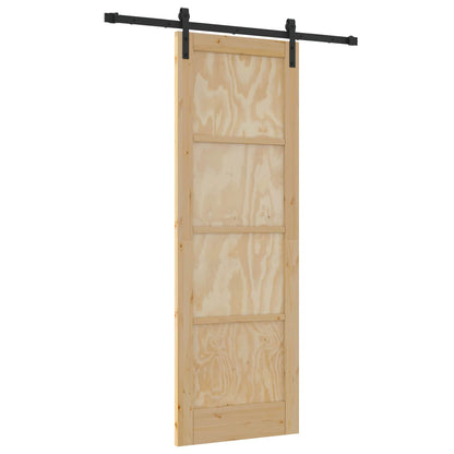 Sliding Door Natural 73.5 x 211 cm Solid Pine Wood