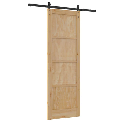Sliding Door Natural 73.5 x 211 cm Solid Pine Wood