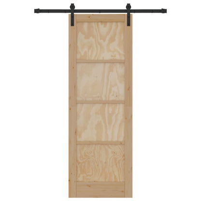 Sliding Door Natural 73.5 x 211 cm Solid Pine Wood