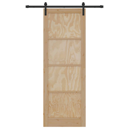 Sliding Door Natural 83 x 232 cm Solid Pine Wood