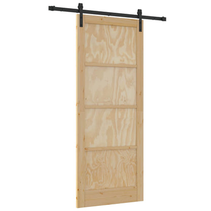 Sliding Door Natural 86 x 211 cm Solid Pine Wood