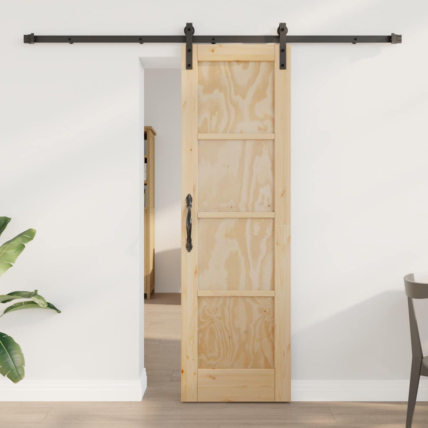 Sliding Door Natural 61 x 198.5 cm Solid Pine Wood