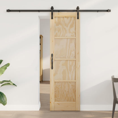 Sliding Door Natural 61 x 198.5 cm Solid Pine Wood