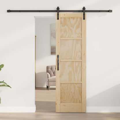 Sliding Door Natural 61 x 198.5 cm Solid Pine Wood