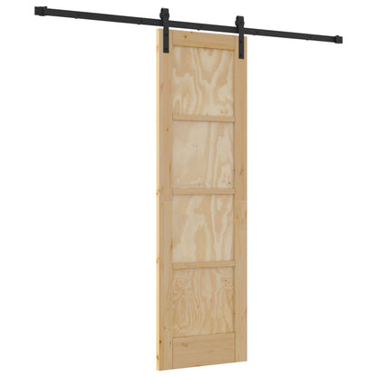 Sliding Door Natural 61 x 198.5 cm Solid Pine Wood
