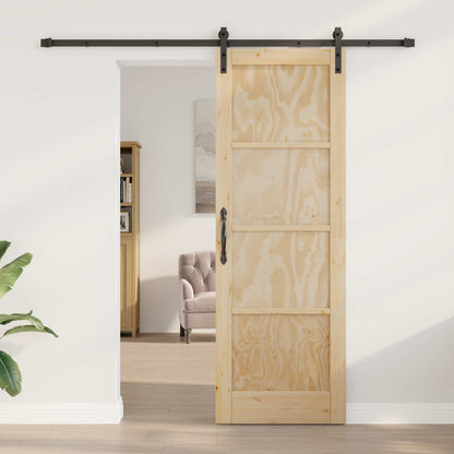 Sliding Door Natural 73.5 x 211 cm Solid Pine Wood