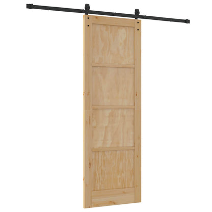 Sliding Door Natural 73.5 x 211 cm Solid Pine Wood