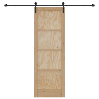 Sliding Door Natural 73.5 x 211 cm Solid Pine Wood