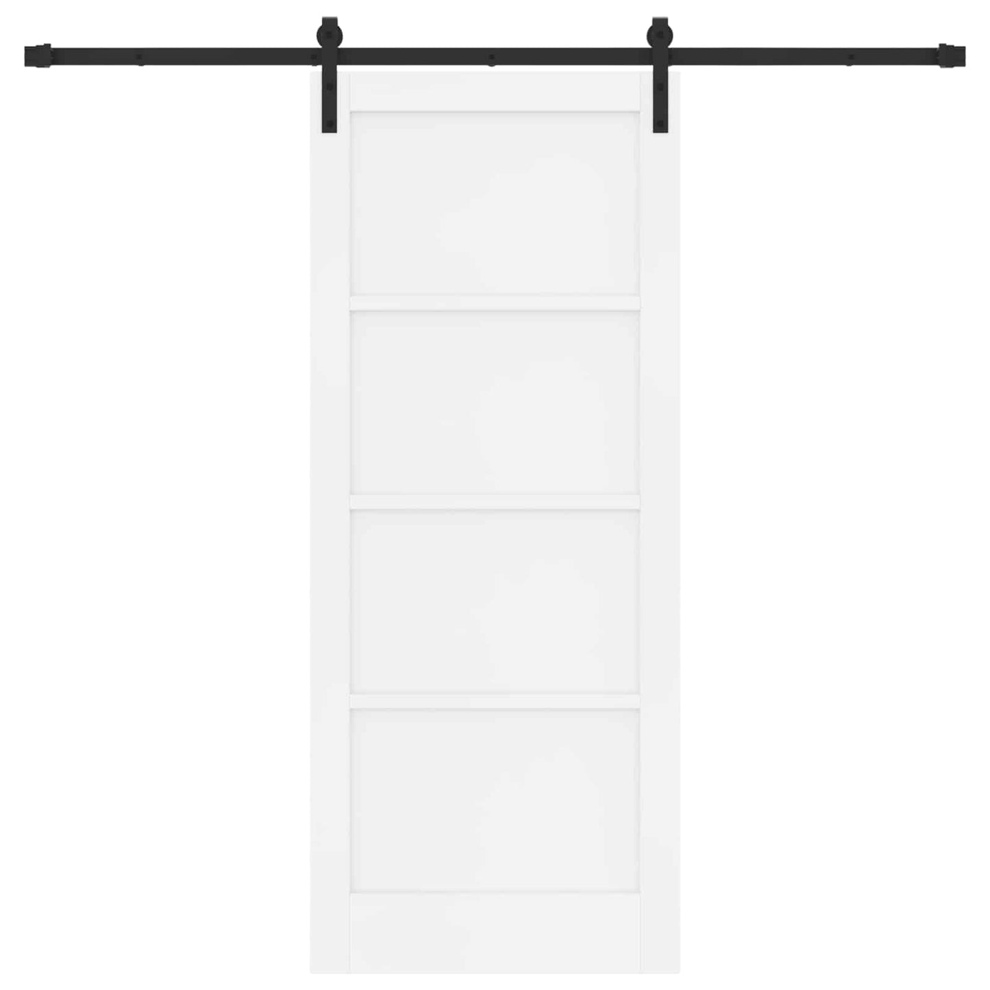 Sliding Door White 83 x 202 cm Solid Pine Wood