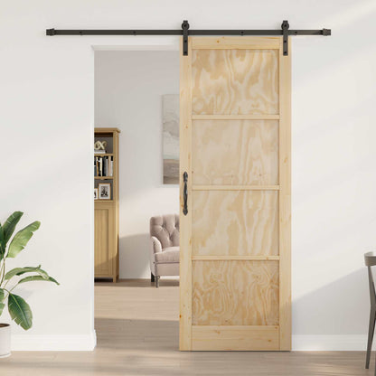 Sliding Door Natural 83 x 232 cm Solid Pine Wood