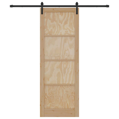 Sliding Door Natural 83 x 232 cm Solid Pine Wood