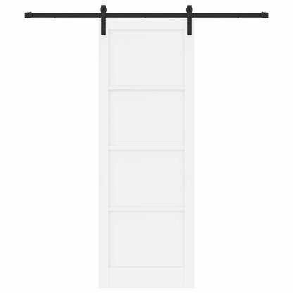 Sliding Door White 83 x 232 cm Solid Pine Wood