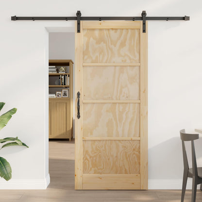 Sliding Door Natural 86 x 198.5 cm Solid Pine Wood
