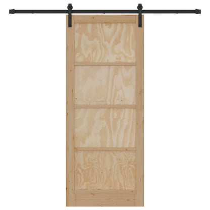 Sliding Door Natural 86 x 211 cm Solid Pine Wood