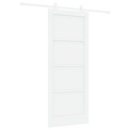 Sliding Door White 83 x 202 cm Solid Pine Wood