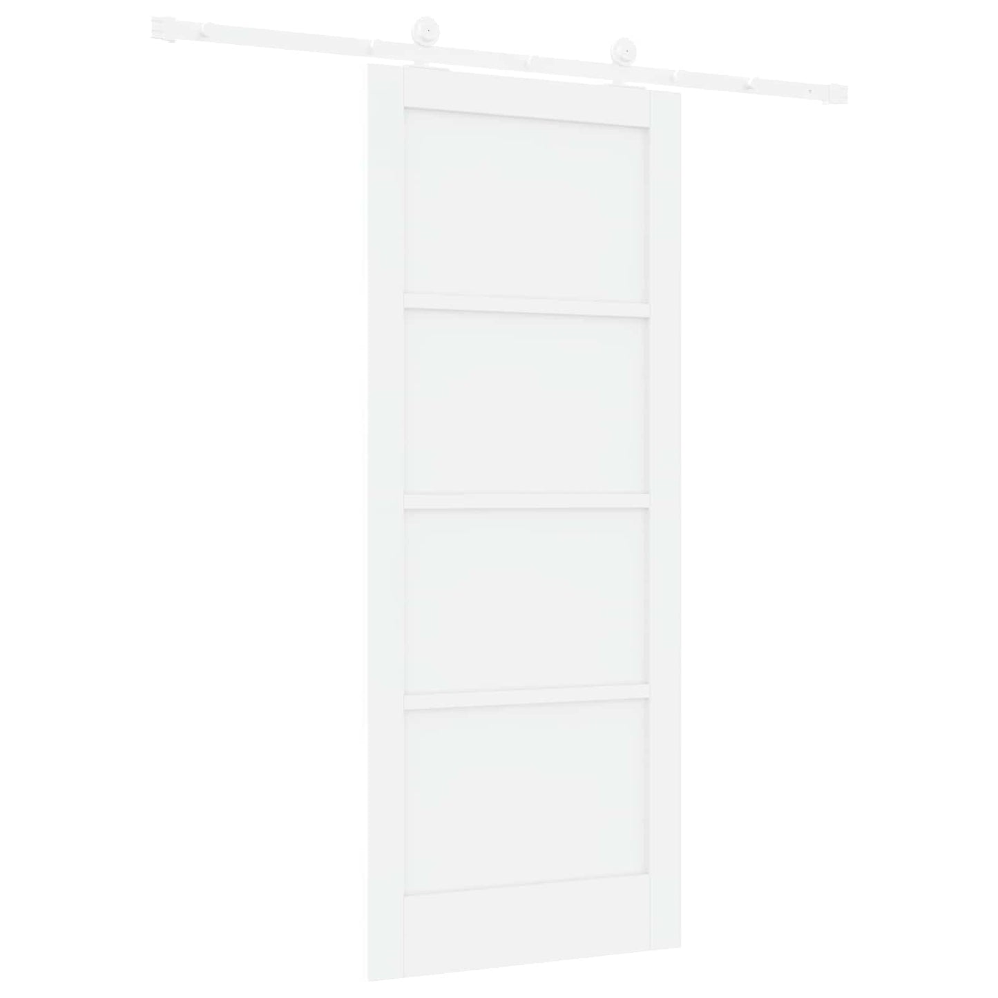 Sliding Door White 83 x 202 cm Solid Pine Wood