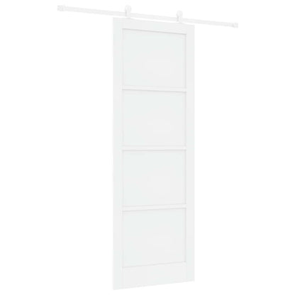 Sliding Door White 83 x 232 cm Solid Pine Wood