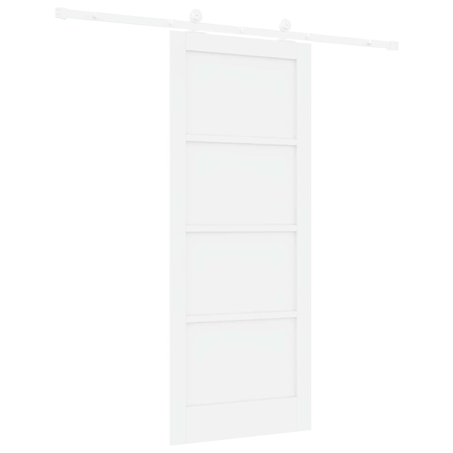 Sliding Door White 83 x 202 cm Solid Pine Wood