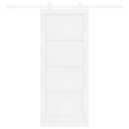 Sliding Door White 83 x 202 cm Solid Pine Wood
