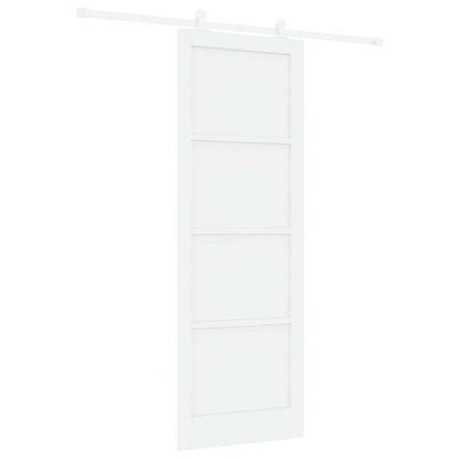 Sliding Door White 83 x 232 cm Solid Pine Wood