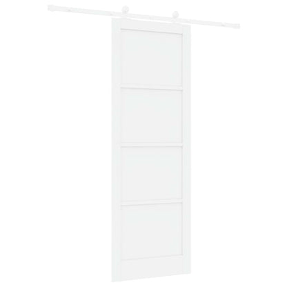 Sliding Door White 83 x 232 cm Solid Pine Wood