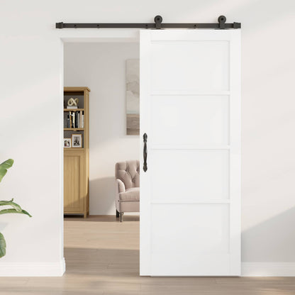 Sliding Door ORKDAL White 83 x 202 cm Solid Pine Wood