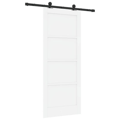 Sliding Door ORKDAL White 83 x 202 cm Solid Pine Wood