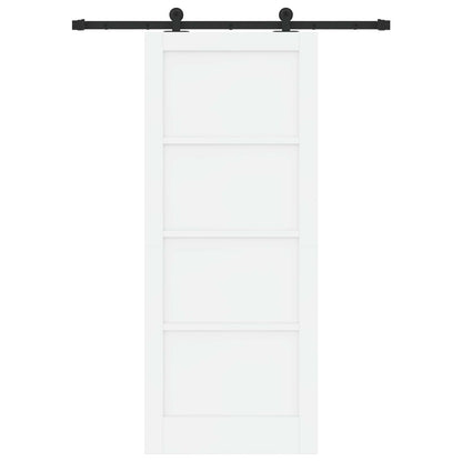 Sliding Door ORKDAL White 83 x 202 cm Solid Pine Wood