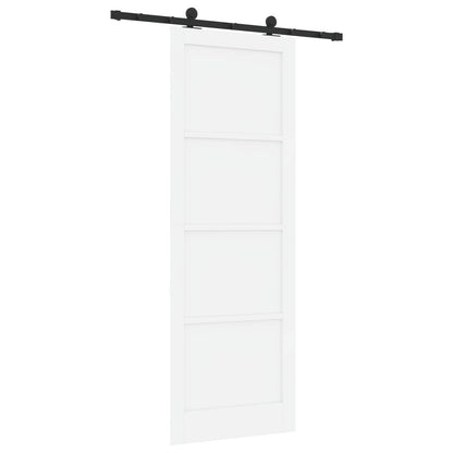 Sliding Door ORKDAL White 83 x 232 cm Solid Pine Wood