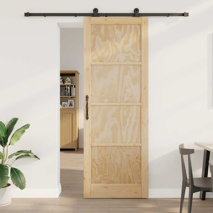Sliding Door ORKDAL Natural 83 x 232 cm Solid Pine Wood