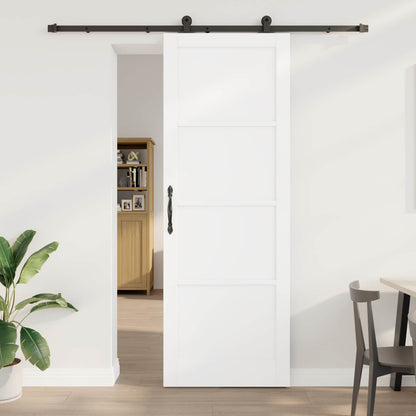 Sliding Door ORKDAL White 83 x 232 cm Solid Pine Wood