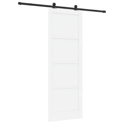 Sliding Door ORKDAL White 83 x 232 cm Solid Pine Wood