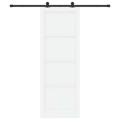 Sliding Door ORKDAL White 83 x 232 cm Solid Pine Wood