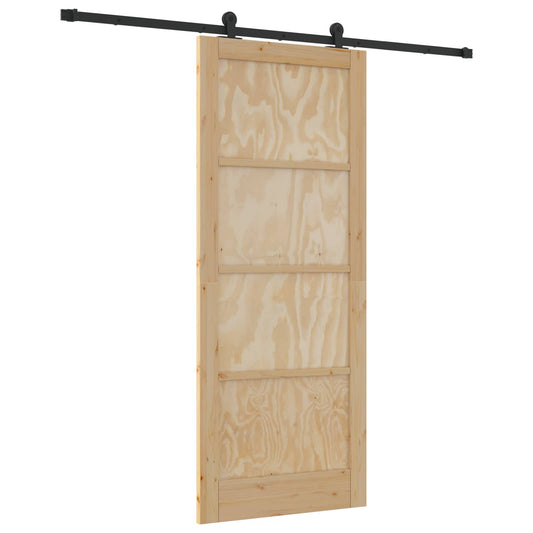 Sliding Door ORKDAL 86 x 211 cm Solid Pine Wood Natural