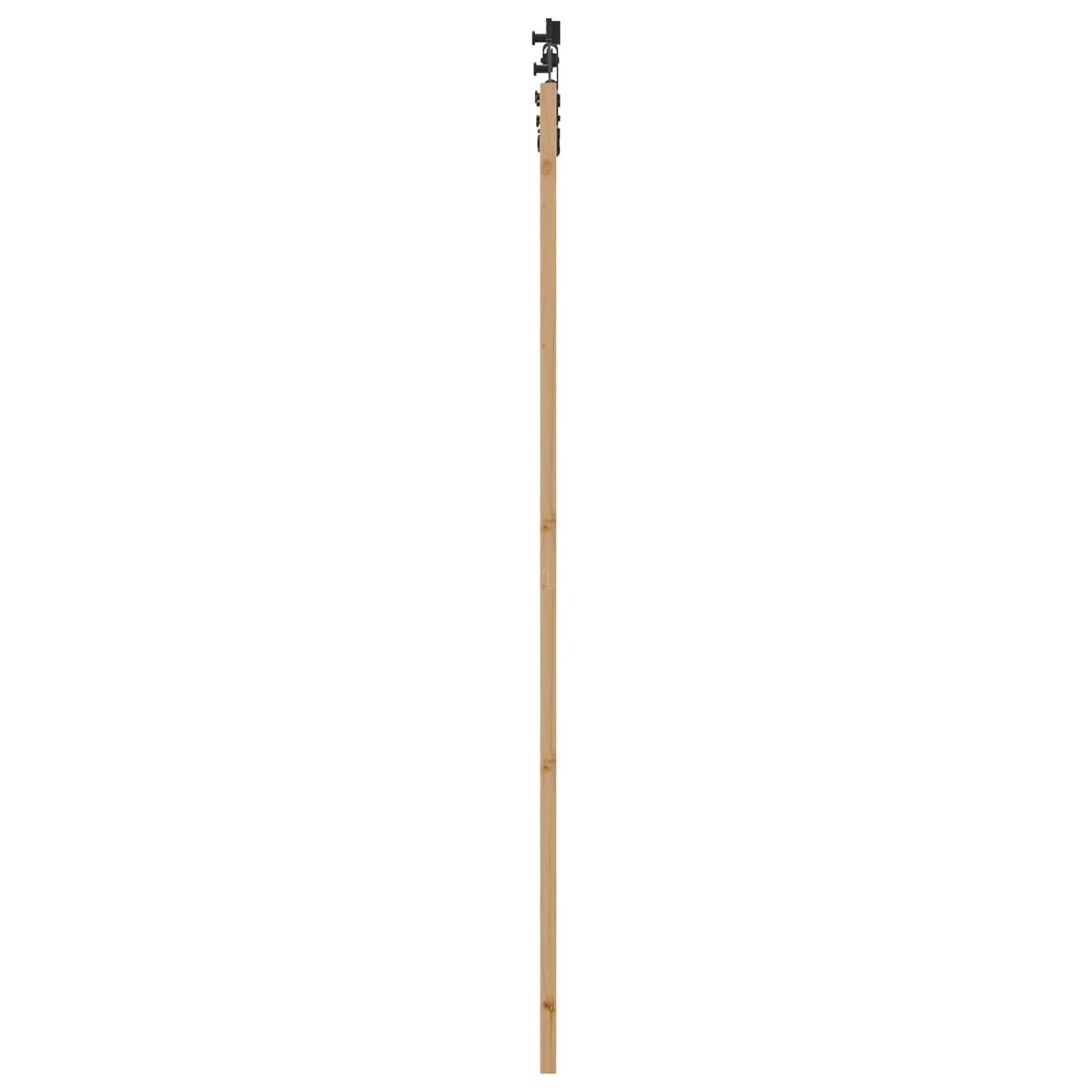 Sliding Door Natural and Black 83 x 232 cm Solid Pine Wood