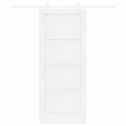 Sliding Door White 83 x 202 cm Solid Pine Wood