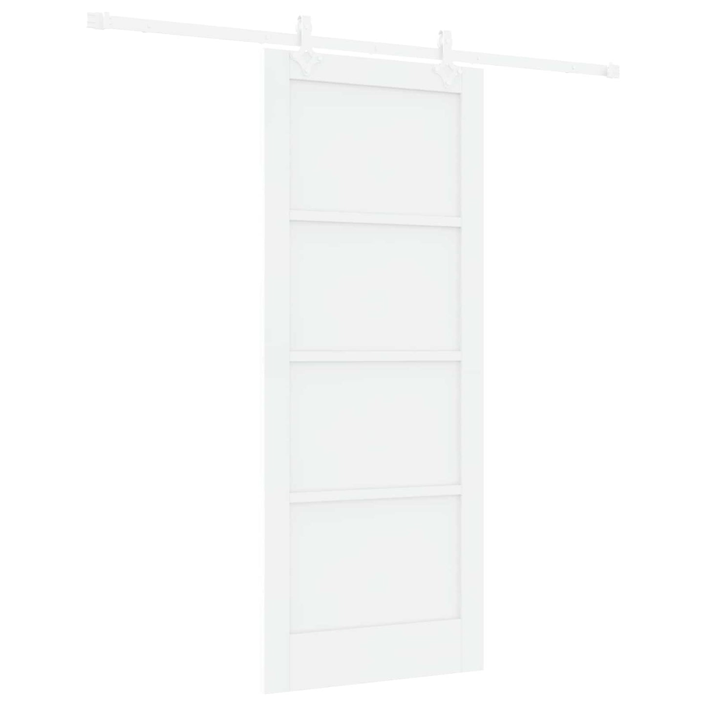 Sliding Door White 83 x 202 cm Solid Pine Wood