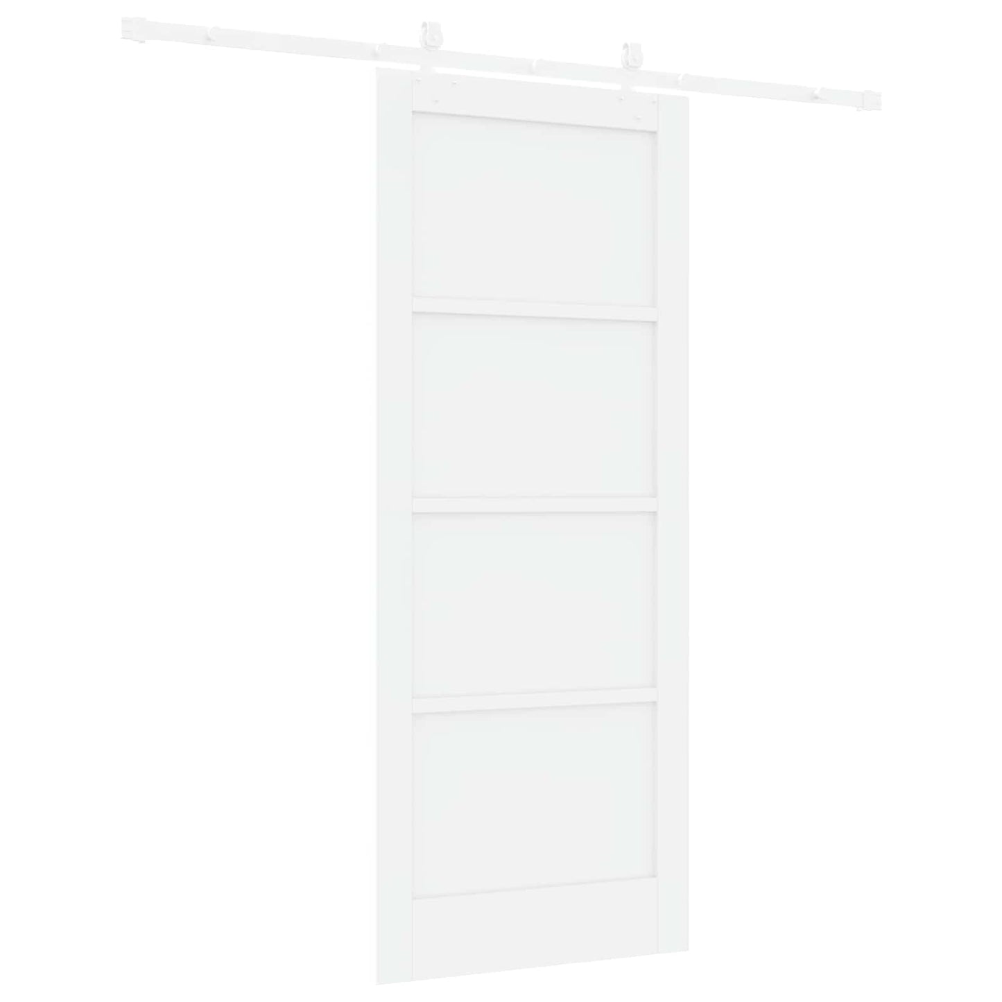 Sliding Door White 83 x 202 cm Solid Pine Wood