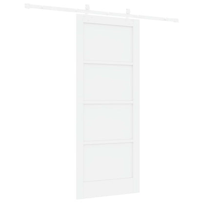 Sliding Door White 83 x 202 cm Solid Pine Wood