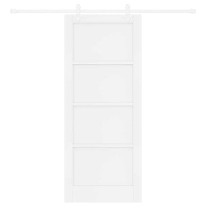 Sliding Door White 83 x 202 cm Solid Pine Wood