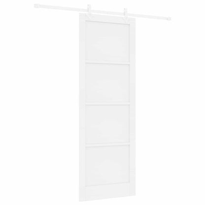 Sliding Door White 83 x 232 cm Solid Pine Wood