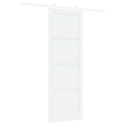 Sliding Door White 83 x 232 cm Solid Pine Wood